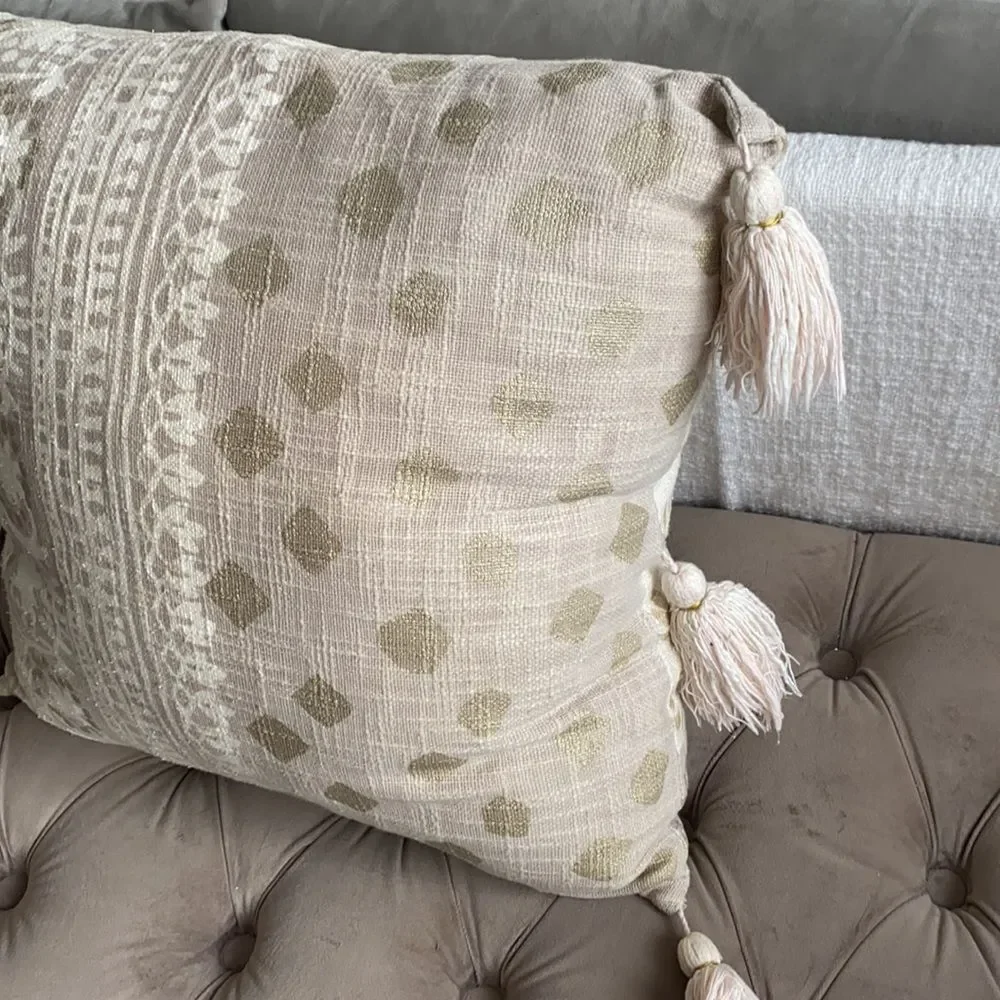 Anthropologie Tasseled Constance Pillow Case - Picture 8 of 12
